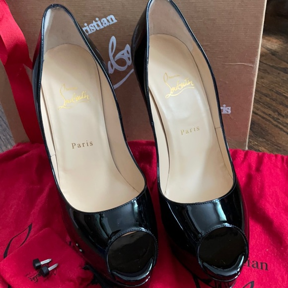 Christian Louboutin Shoes - AuthenticChristian Louboutin Lady Peep 150 Patent Calf